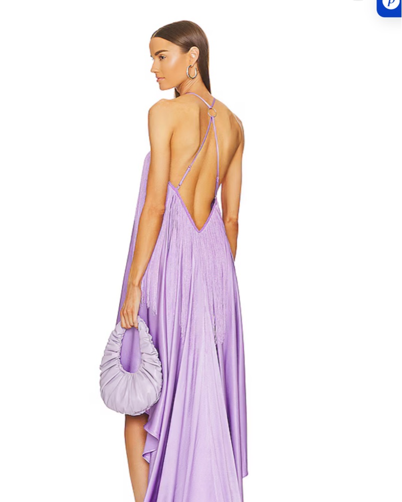 REVOLVE Lavender High-Low Halter Dress by Michael Costello REVOLVE