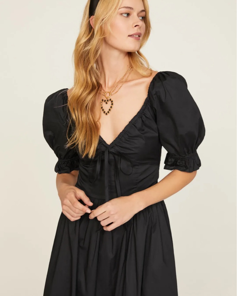 Hill House Home Ophelia Dress In Black by Hill House Home - Pickle
