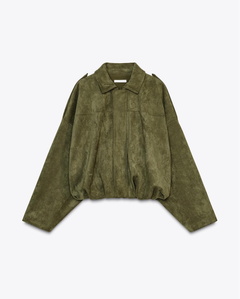 Zara Suede Effect Jacket by Zara - Pickle