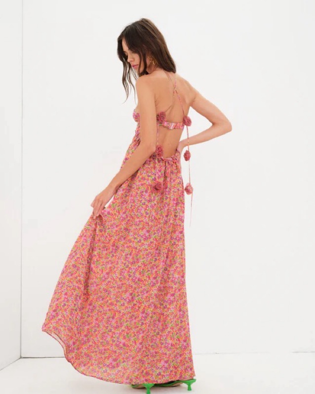 For Love & Lemons Suzette Maxi Dress by For Love & Lemons - Pickle