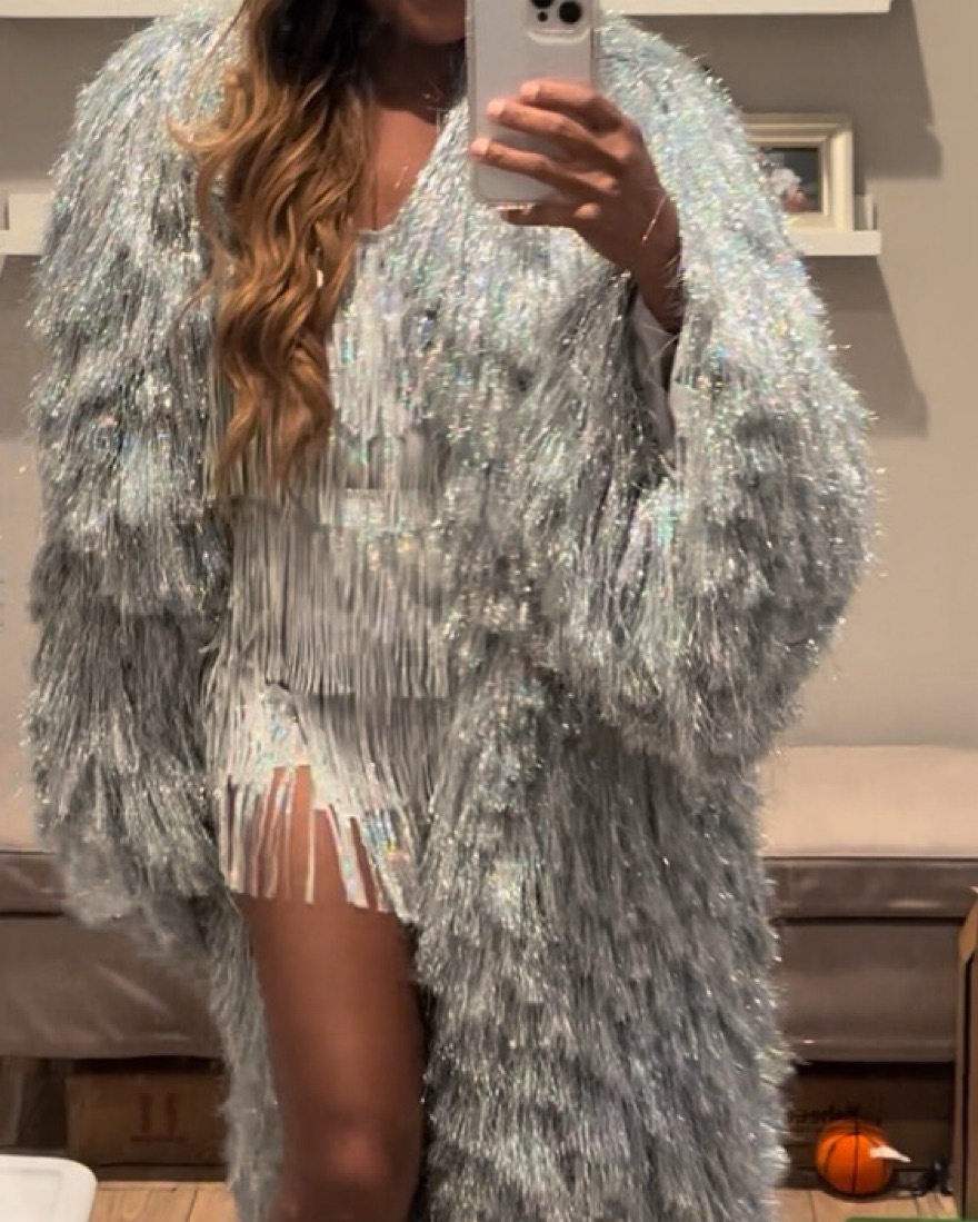Silver Tinsel Coat by Akira - Pickle