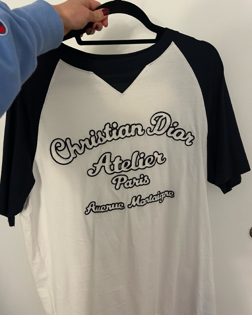 11054【美品・2XLサイズ】Dior☆刺繍アーチロゴ アトリエ tシャツ Dior Homme Tシャツ 黒