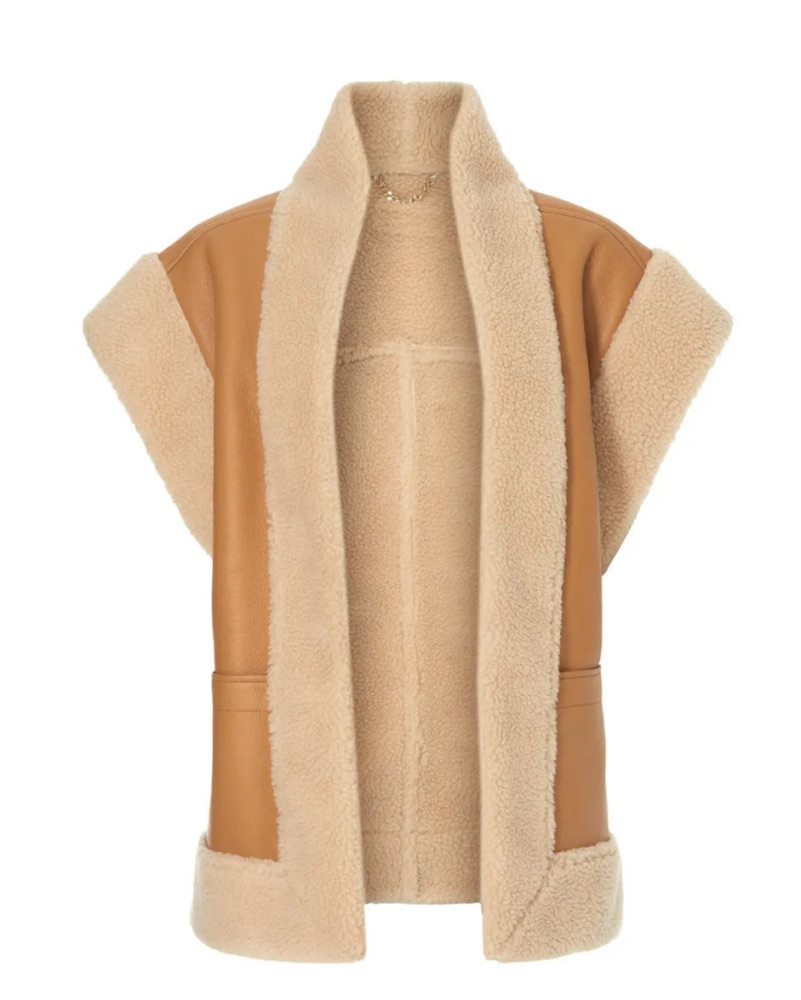 ALC Sutton Faux Fur Vest by ALC - Pickle