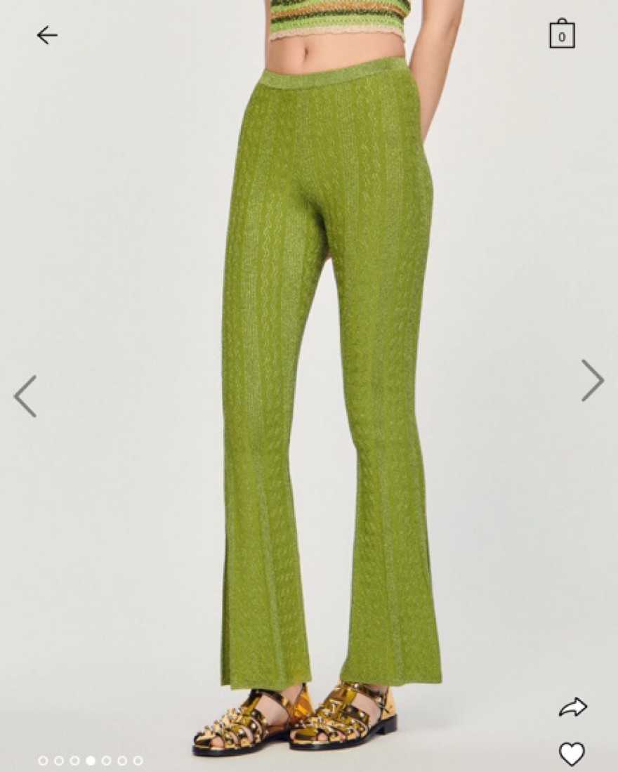 Sandro Green Knit Pants by Sandro - Pickle