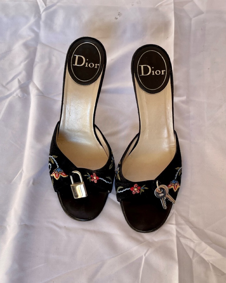 Dior Peep Toe Lock And Key Heel | Pickle
