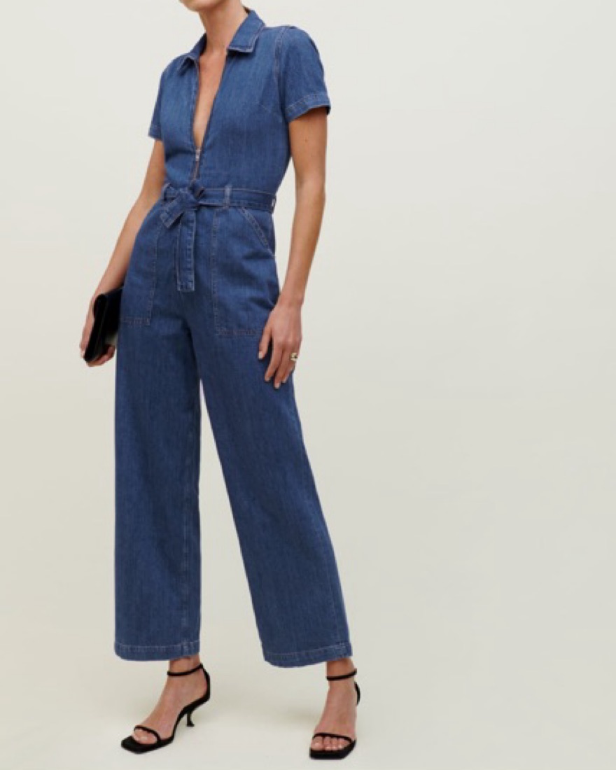 Reformation Cassidy Denim Jumpsuit by Reformation - Pickle