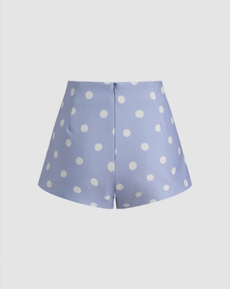 Mid Rise Polka Dot Micro Shorts by Cider - Pickle