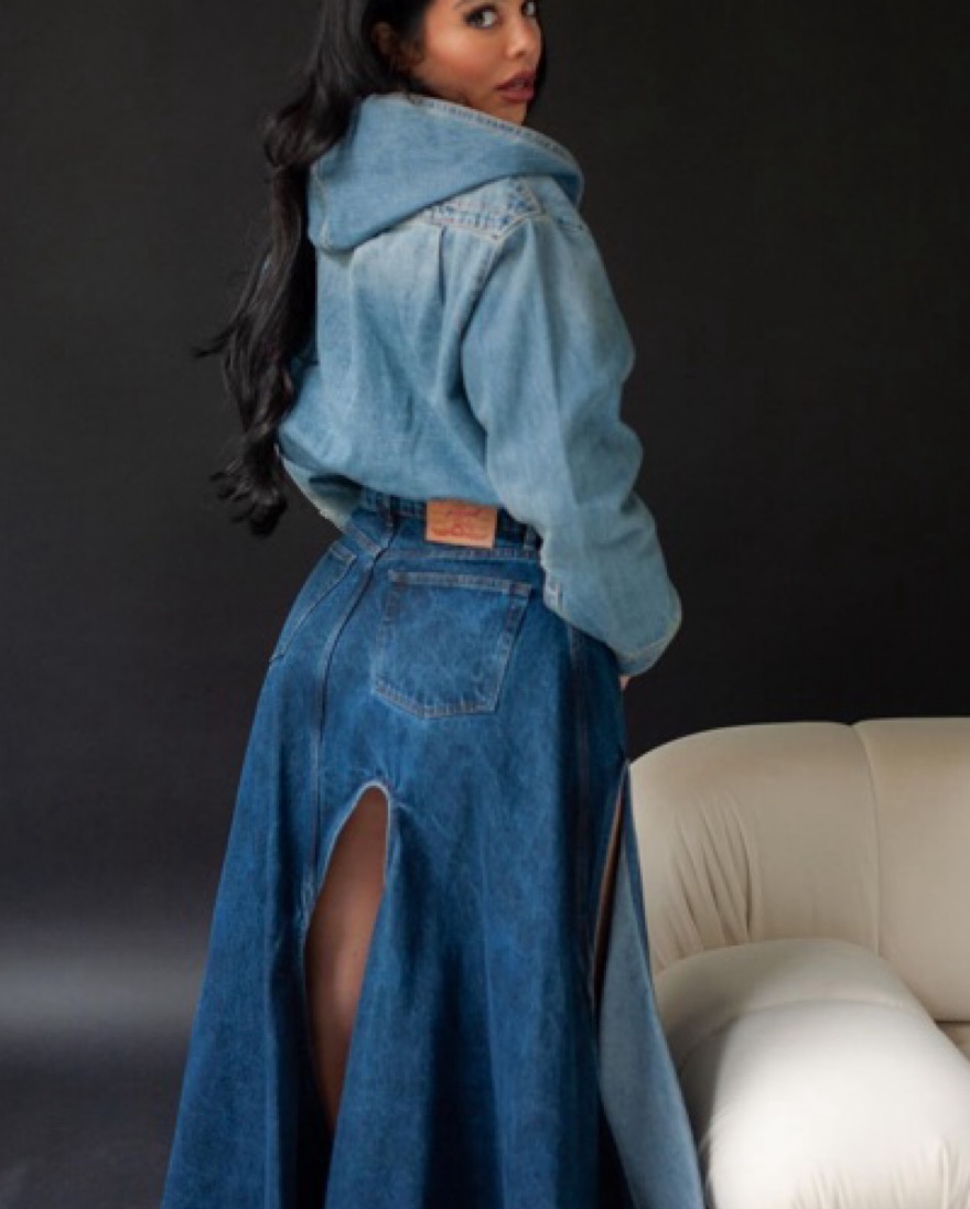 Y/project Denim Cut Out Maxi Skirt by Y/project - Pickle