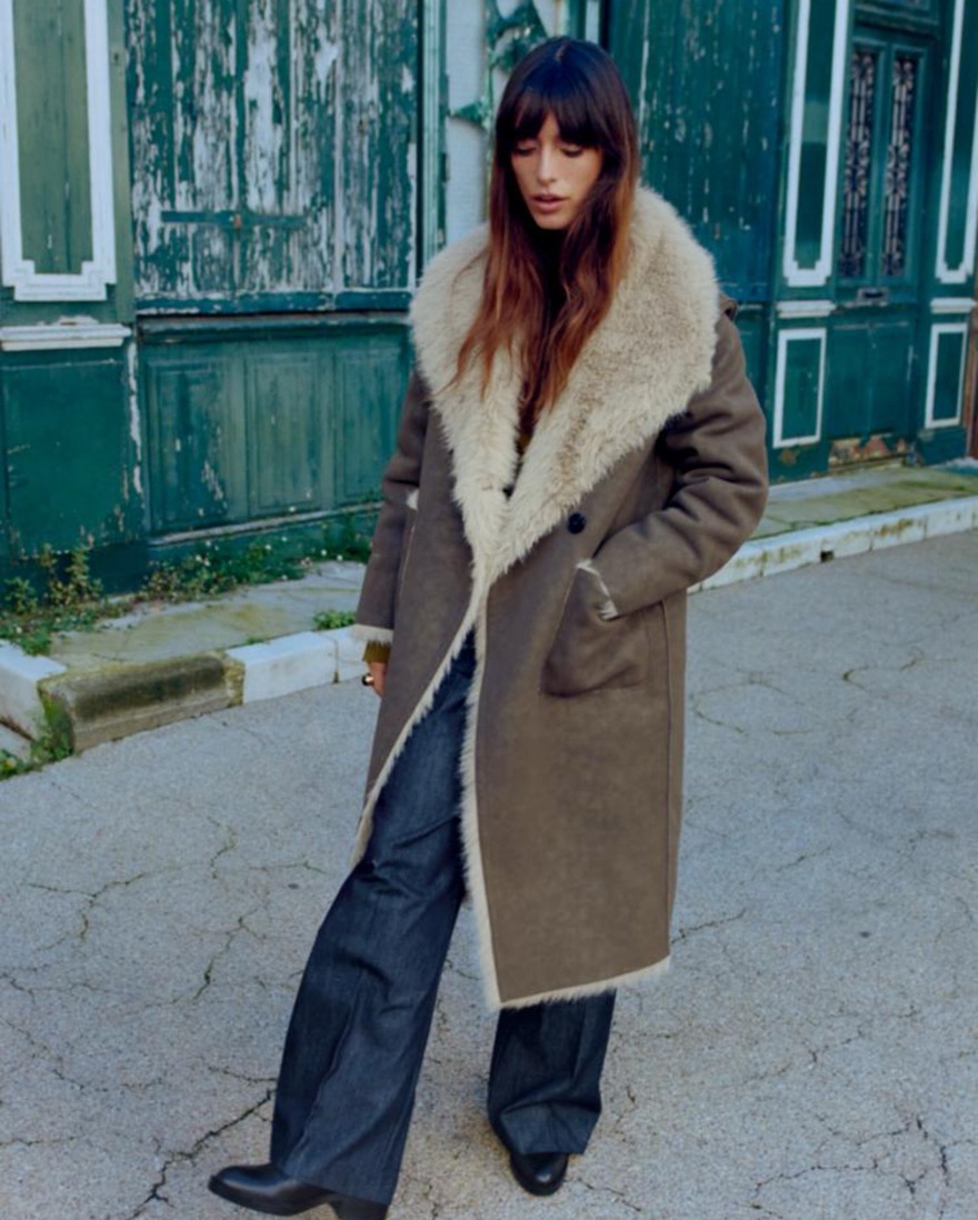 189　新品未使用タグ付　超軽量　鹿革　リアルレザー　フリル　ロングコート 楽天市場】フランス製 レザーコート レディース アウター 毛皮 コート