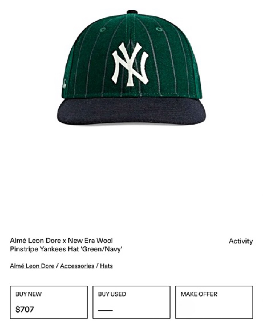 aime leon dore yankees wool ストライプ キャップ aime leon dore yankees wool ストライプ キャップ 【公式通販】