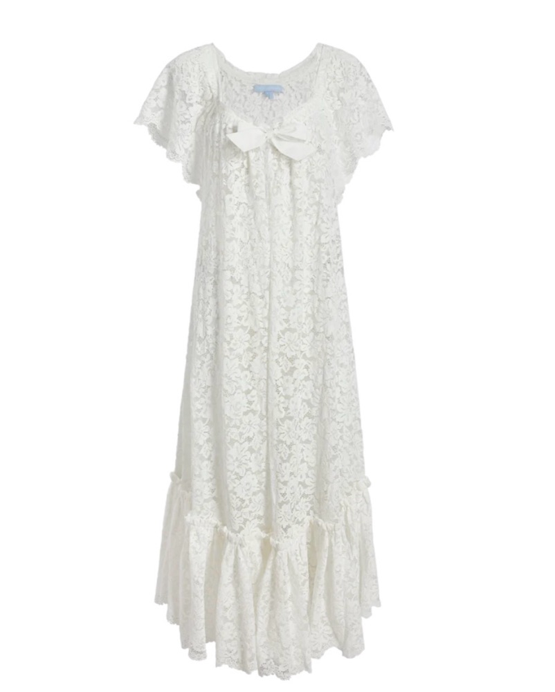 Hill House Lace Coco Duster & Nap Dress by Hill House Home - Pickle