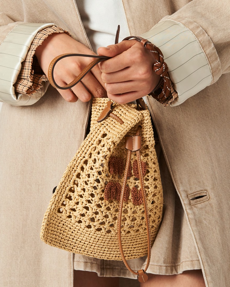 Miu Miu Crochet Contenitori Bucket Bag by Miu Miu - Pickle