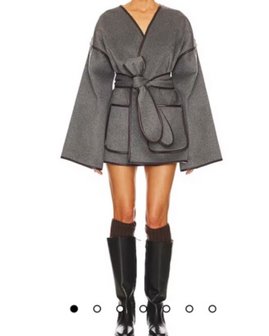 【新品】CHIEKO+ flannel wrap coat グレー36サイズ Helsa Wool Wrap Coat by Helsa - Pickle