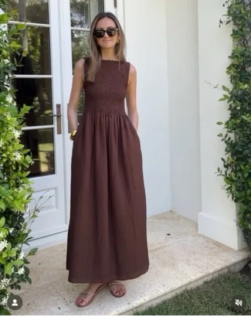 Hill House Cosima Nap Dress by Hill House Home - Pickle