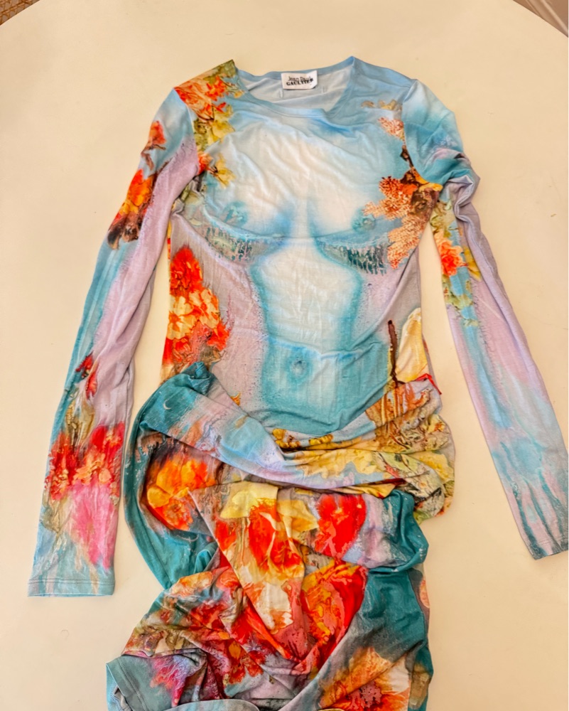 Jean Paul Gaultier Floral Body Dress by Jean Paul Gaultier - Pickle