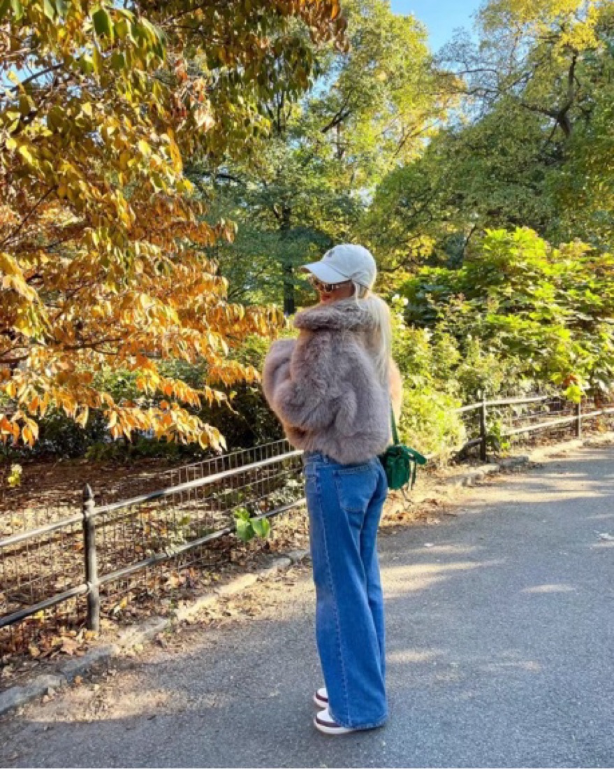 GAP Viral Cropped Fur Jacket by Gap - Pickle