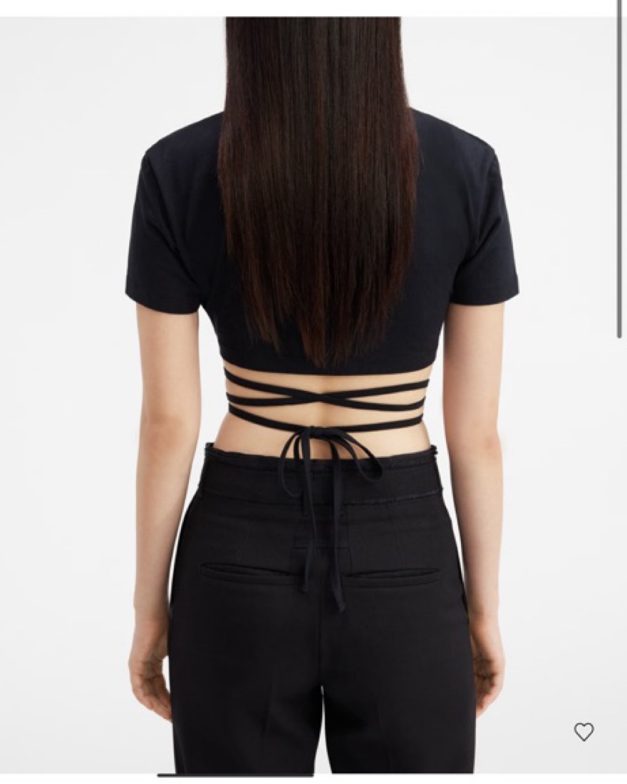 JACQUEMUS ブラック tops Jacquemus Black Crop Top by Jacquemus - Pickle