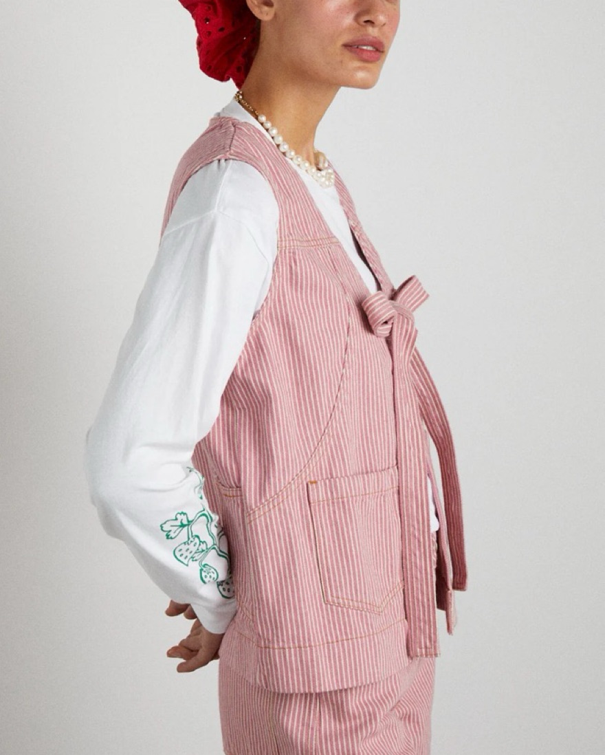 Damson Madder Dilly Gilet Top by Damson Madder - Pickle