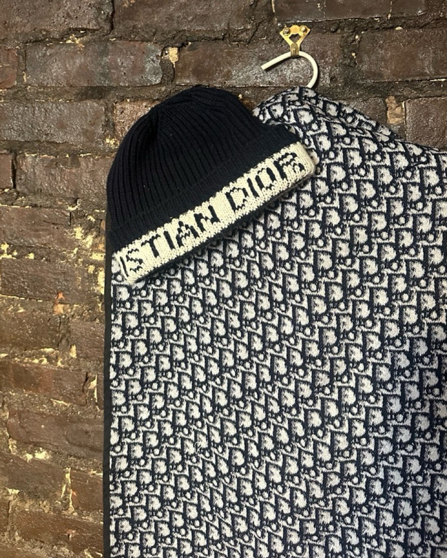 Dior Scarf & Hat by Christian Dior - Pickle