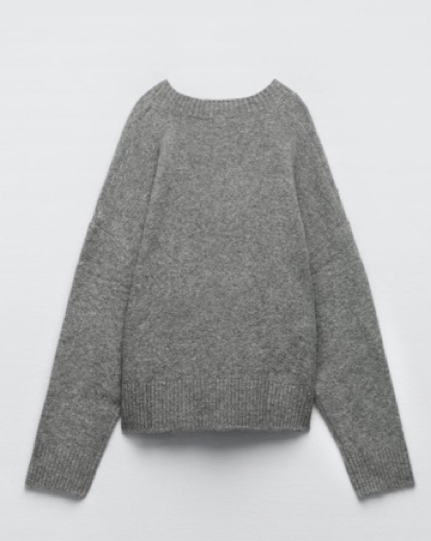 Zara Soft Knit Sweater - Grey by Zara - Pickle