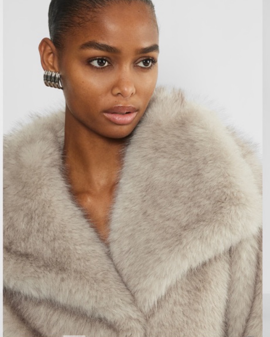 Aritzia Faux Fur Coat by Aritzia - Pickle