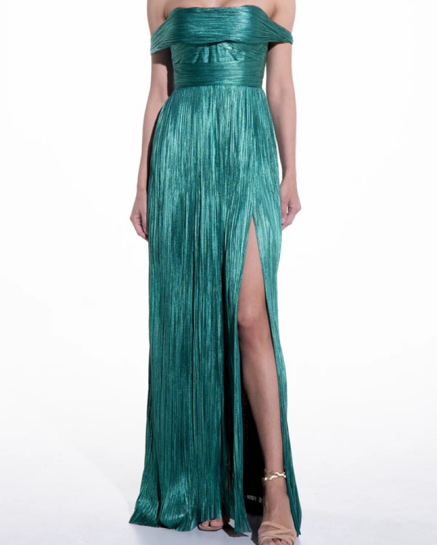 新品未使用　MARIA LUCIA HOHAN　シルク100％ケープ／グリーン系 Maria Lucia Hohan Green Gown by Maria Lucia Hohan - Pickle