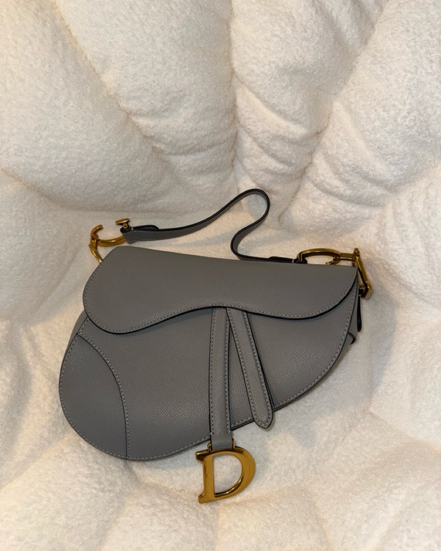 Dior Settle Gray Leather Bag by Christian Dior - Pickle