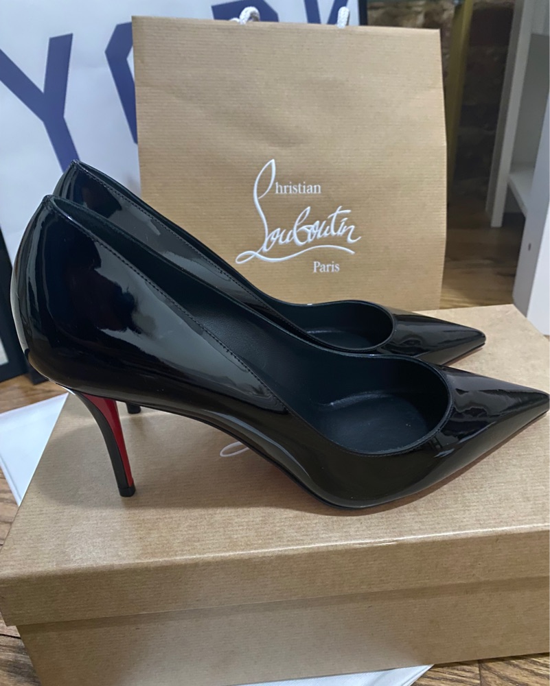 36.5　Christian Louboutin　黒　8cmヒール　ヒール傷 Christian Louboutin Miss Z 80mm by Christian Louboutin - Pickle