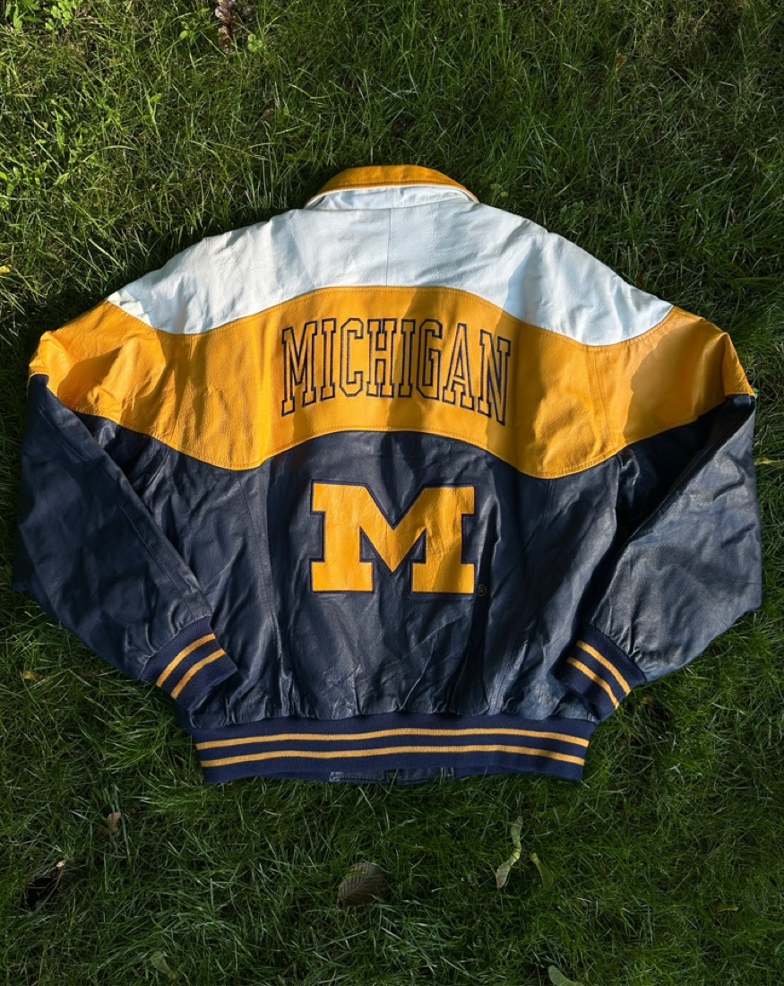 Michigan Leather Jacket by Tailgate Teens - Pickle