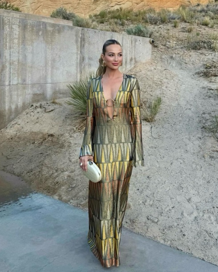 Adriana Iglesias Shimmery Maxi Dress by Andrea Iglesias - Pickle