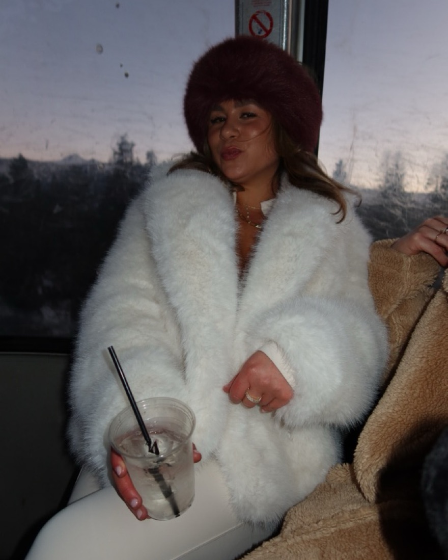 White Zara Fur Coat by Zara - Pickle