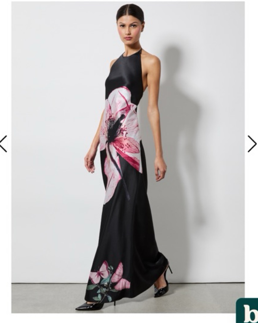 Alice & Olivia MONTANA TIE BACK GOWN by Alice & Olivia - Pickle