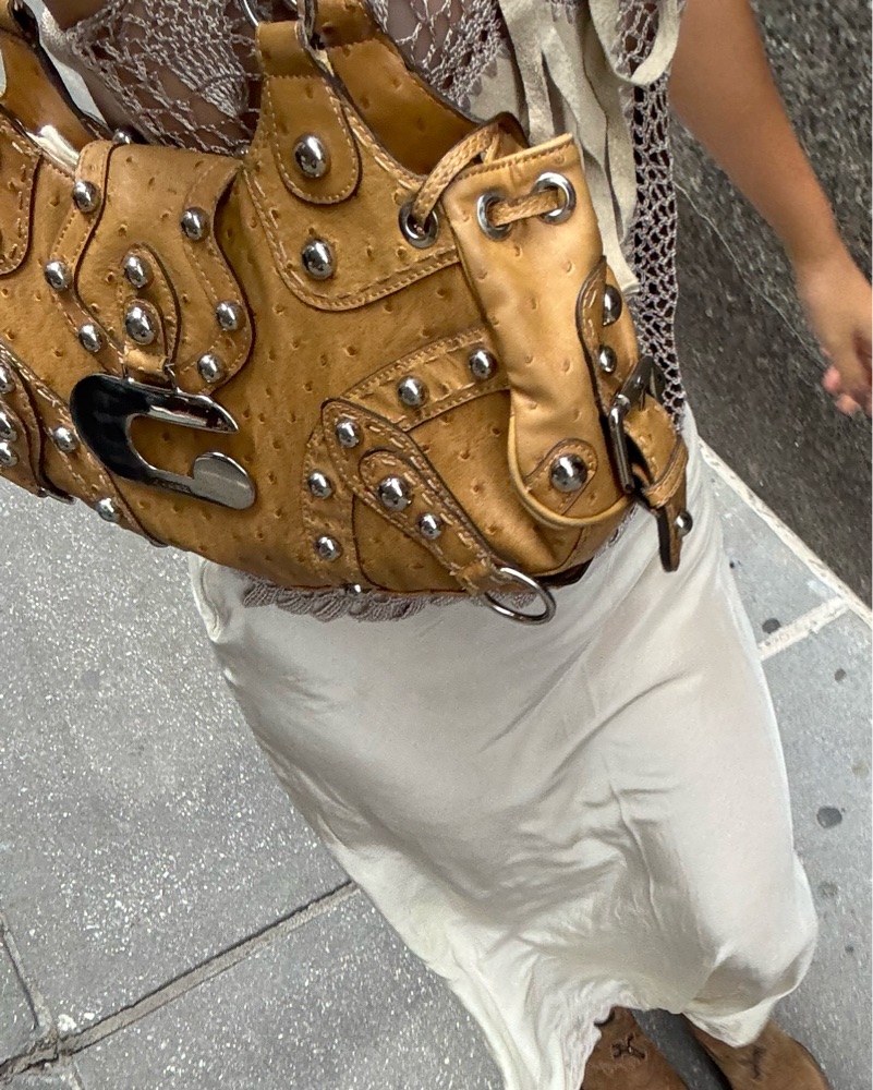 Y2K Guess patent leather silver grommet by Guess - Pickle