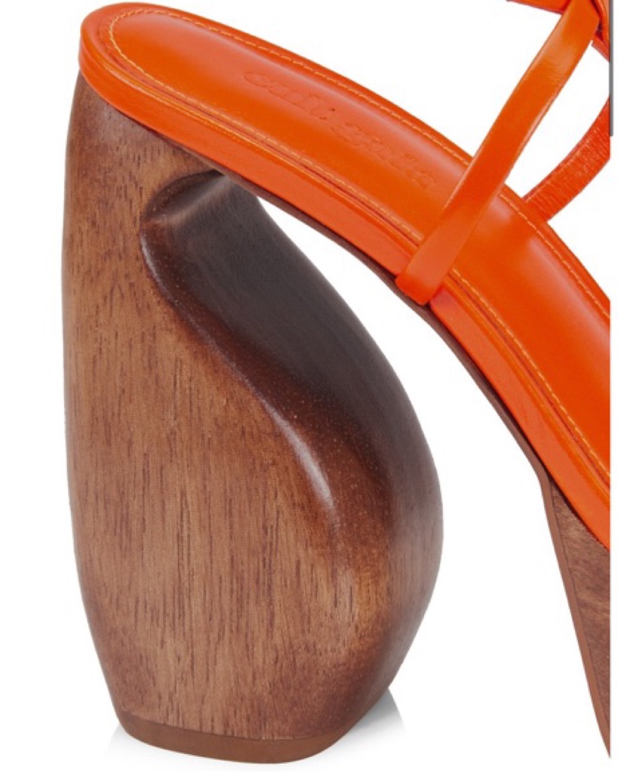 Cult Gaia Orange T-strap Platform Sandal by Cult Gaia - Pickle