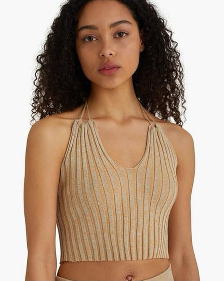 Paloma Wool Green Halter Crop Top by Paloma Wool - Pickle