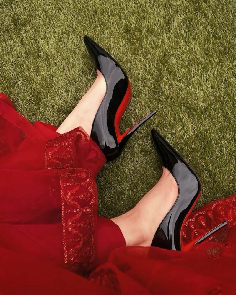 Christian Louboutin サイズ35ハーフ Christian Louboutin - Miss Z - 100mm by Christian Louboutin - Pickle