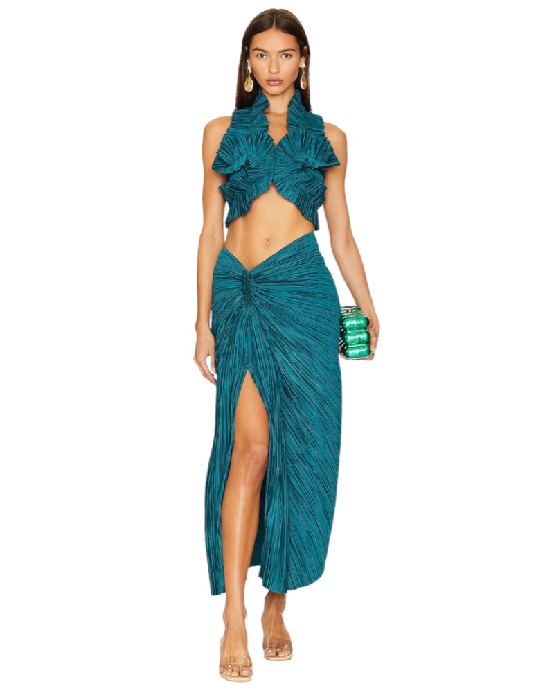 Cult Gaia Adilia Top + Sonoma Skirt Set by Cult Gaia - Pickle