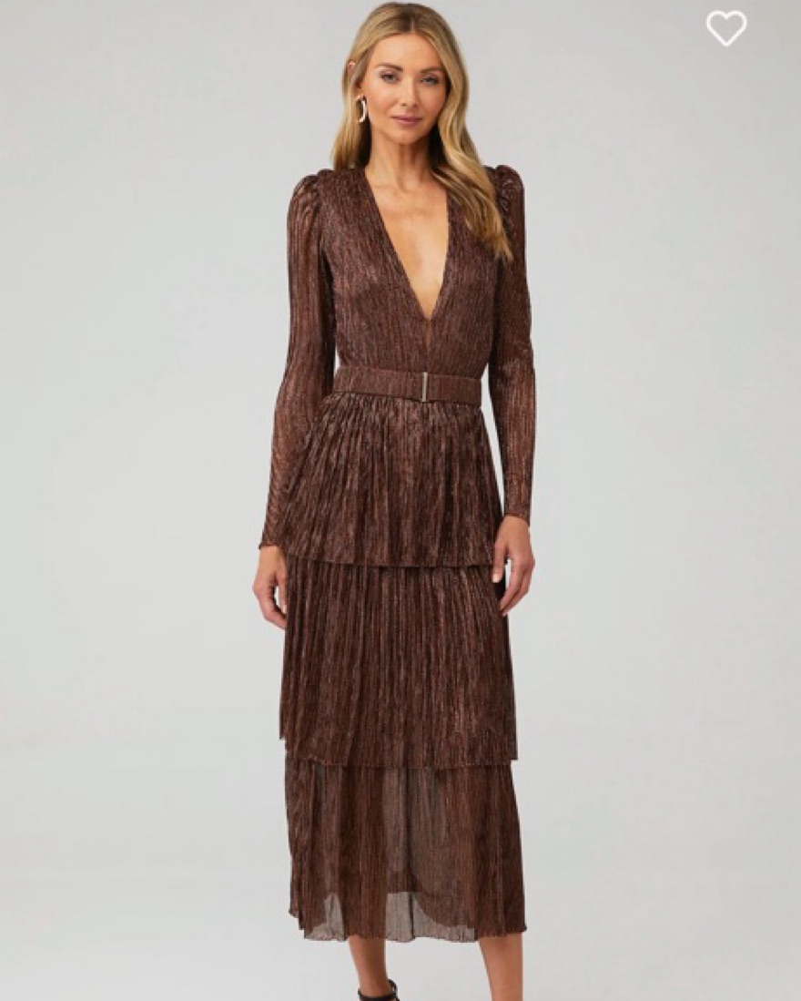 Sabina Musayev Carry Dress In Bronze by Sabina Musayev - Pickle