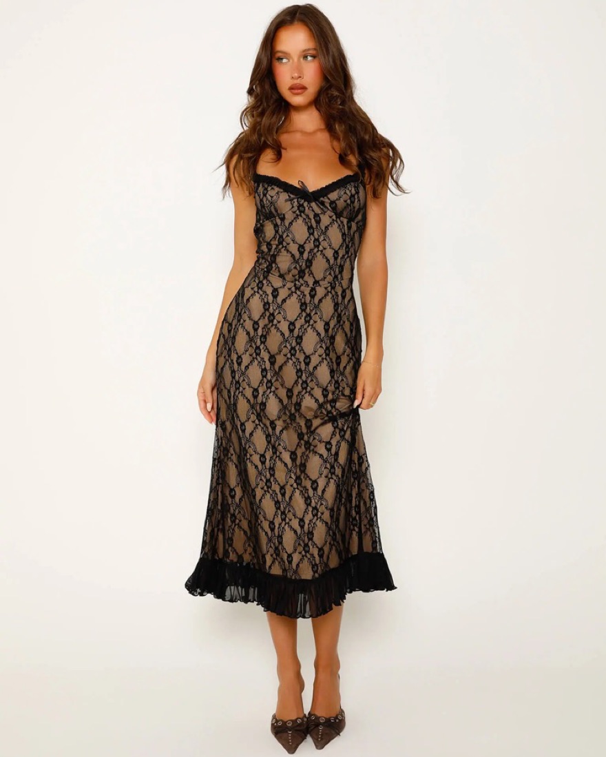 TigerMist Deja Black Lace Dress by Tigermist - Pickle
