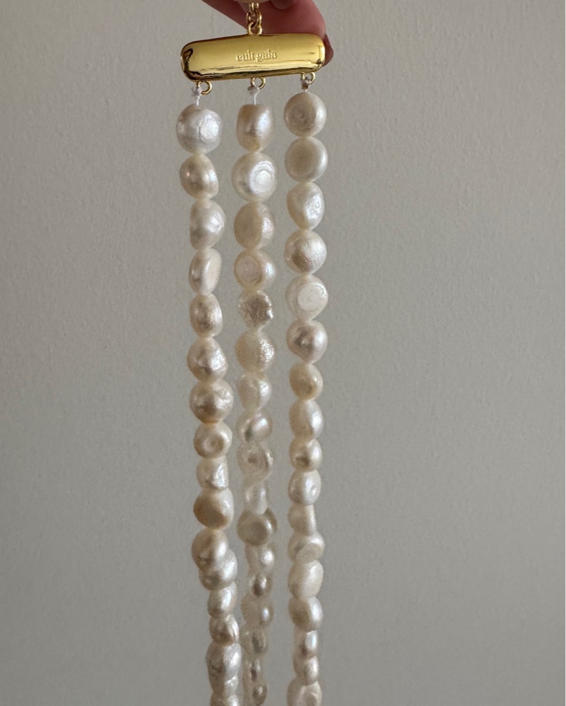 Cult Gaia Nora Multi-Strand Pearl Choker by Cult Gaia - Pickle