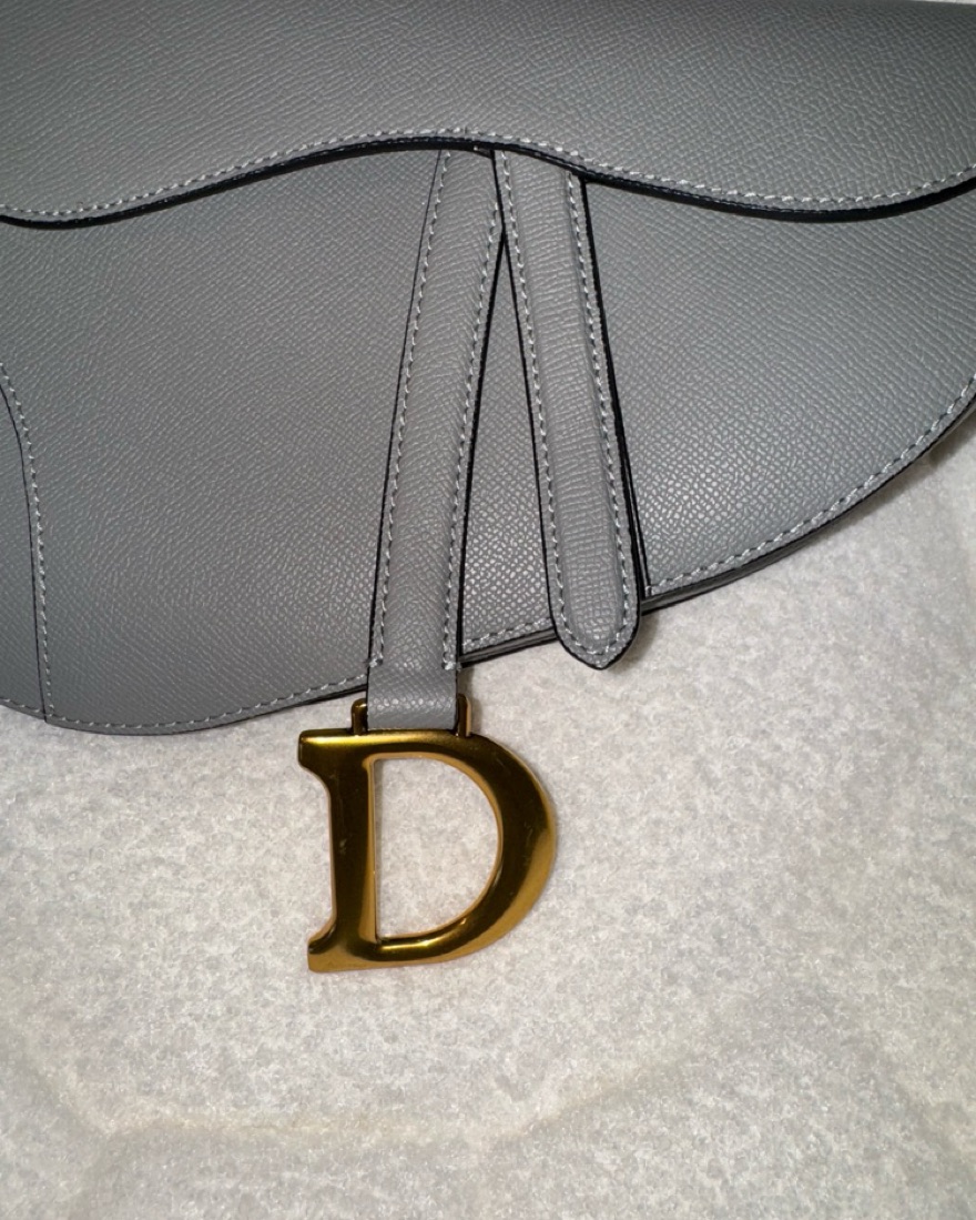 Dior Settle Gray Leather Bag by Christian Dior - Pickle