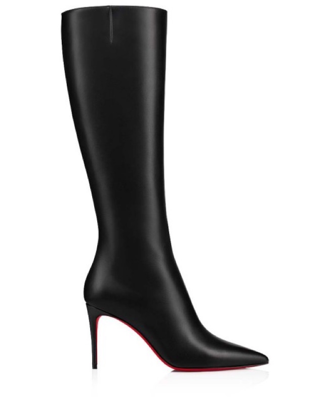 Louboutin Black Leather Boots by Christian Louboutin - Pickle