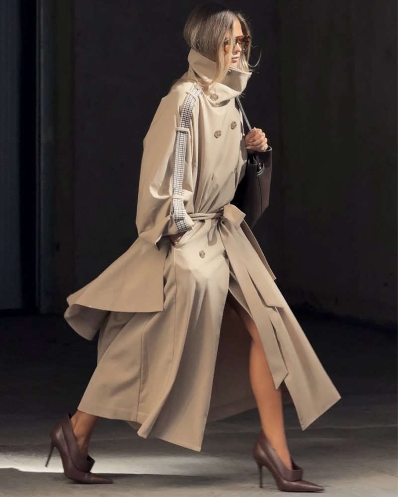 Arakii Drop Waist Trenchcoat by Arakii - Pickle