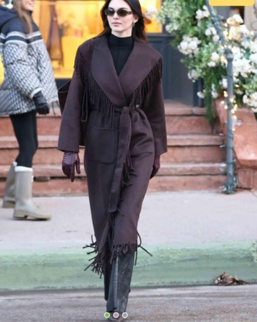 Black Fringe Long Coat by Jonathan Simkhai - Pickle