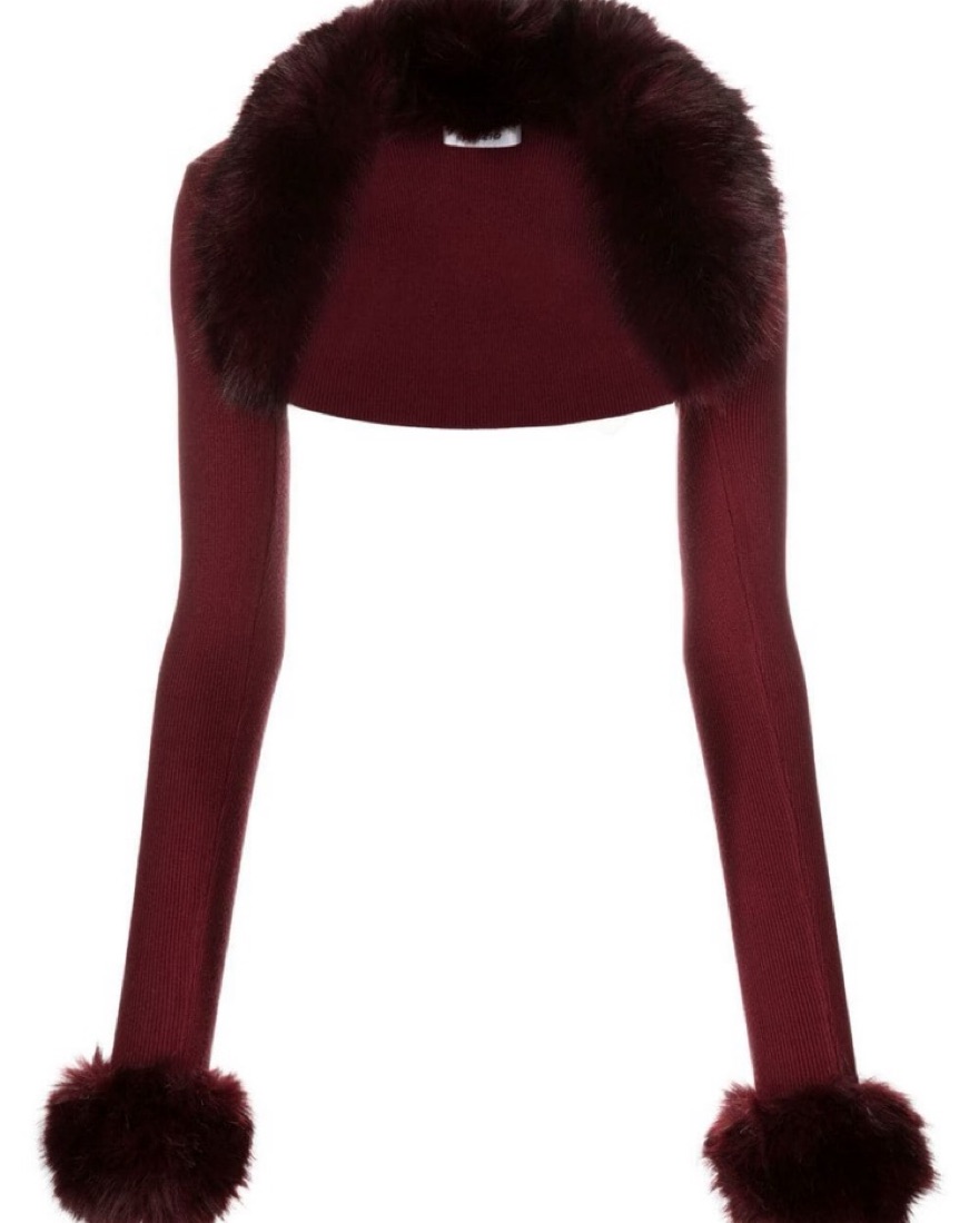Danielle Guizio Faux Fur Knit Bolero by Danielle Guizio - Pickle