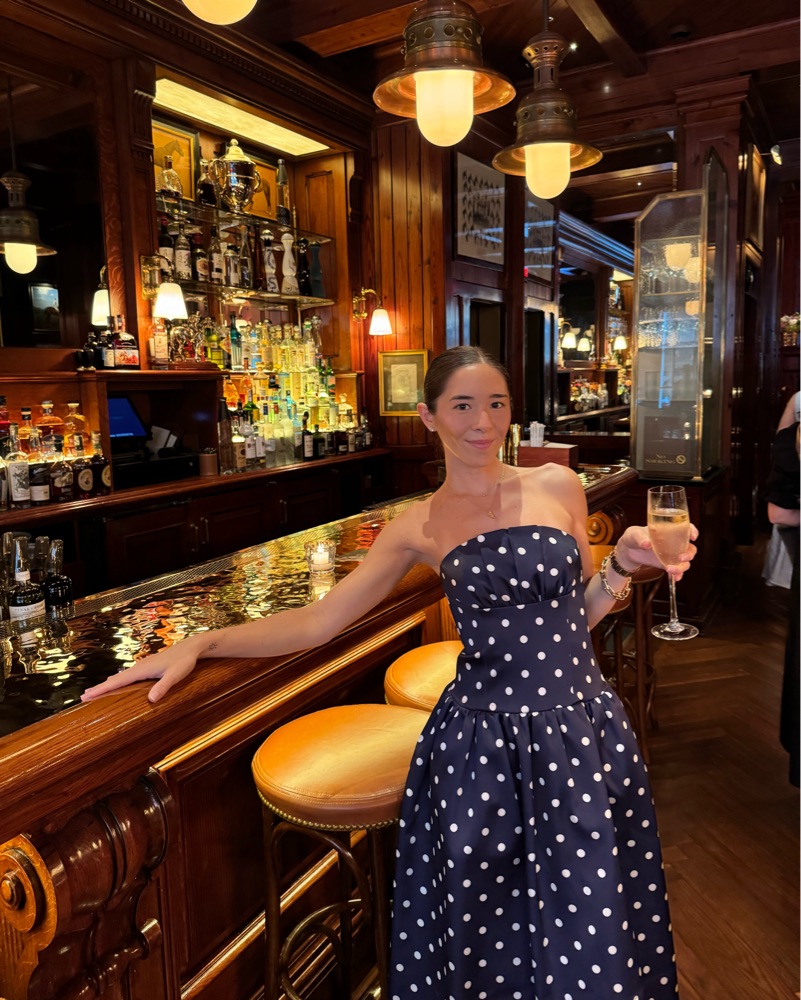 Self Portrait Navy Polka Dot Dress by Self Portrait - Pickle