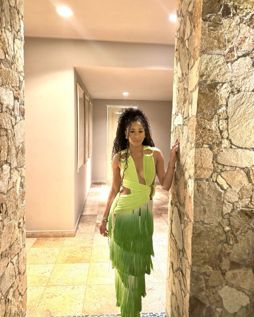 Bronx & Banco Cameroon Gown in Green by Bronx And Banco - Pickle