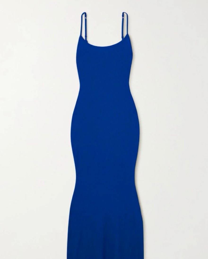 SKIMS Soft Lounge Rib Long Slip Dress by Skims - Pickle