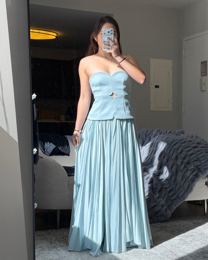 Curiouser ang Curiouser 青と白のドレス EFANBEE Acler Avonlea Corset Dress Celeste Blue by Acler - Pickle