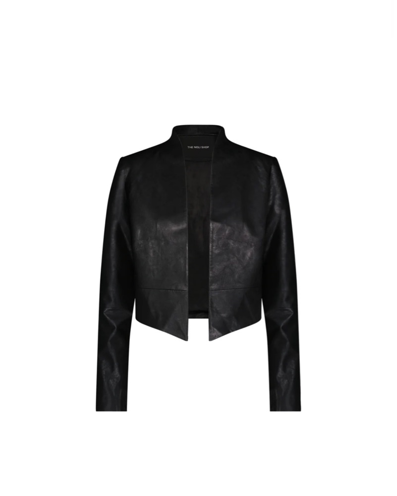 Sleek Faux Leather Jacket by Other - Pickle